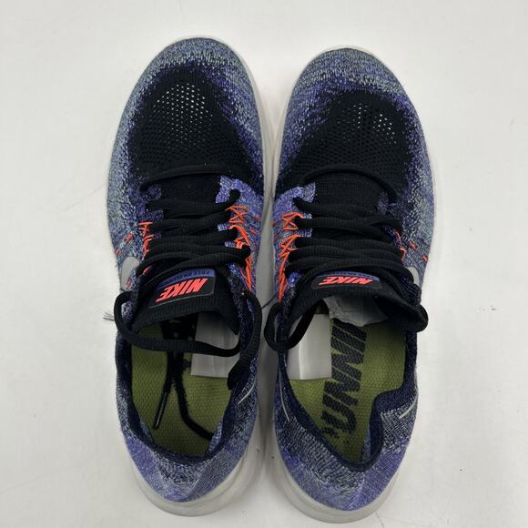 Nike Free RN Flyknit Women's Size 10 Running Shoes Black Persian Violet - Picture 4 of 9
